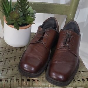 Unlisted Mens Brown Leather Oxford Lace Up Dress Shoes Size 11